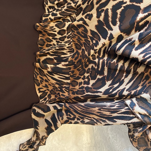 Animal Print Ruffle Dress - Picture 9 of 10